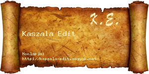 Kaszala Edit névjegykártya